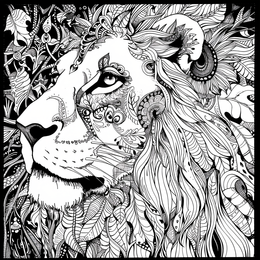 Majesty in Motion: The Kaleidoscope Lion