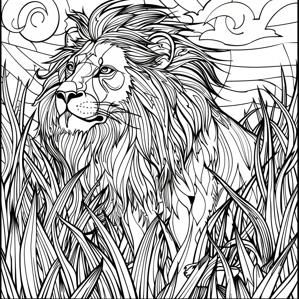 Majesty in Motion: The Kaleidoscope Lion