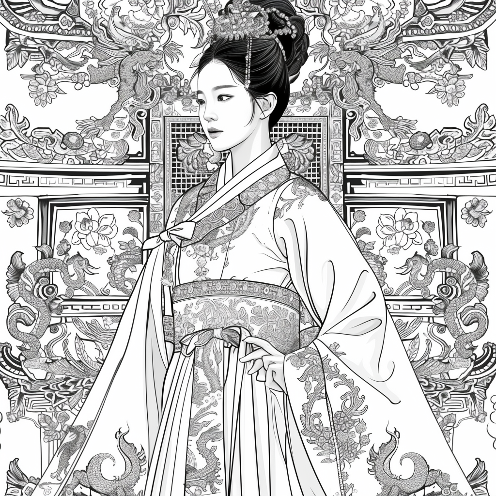 Majestic Elegance of a Korean Royal Lady