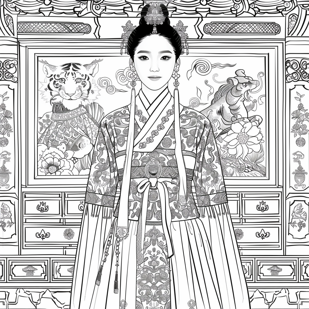 Majestic Elegance of a Korean Royal Lady