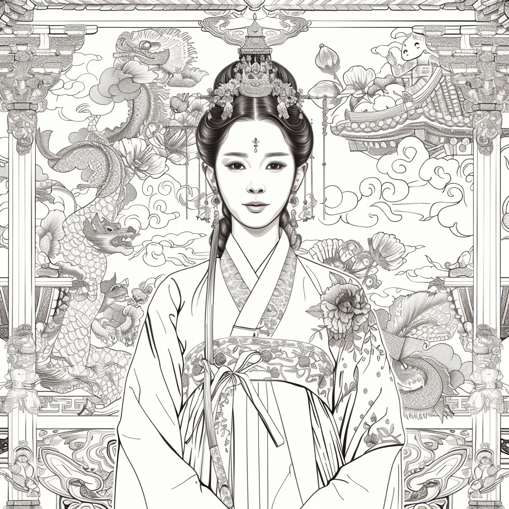 Majestic Elegance of a Korean Royal Lady