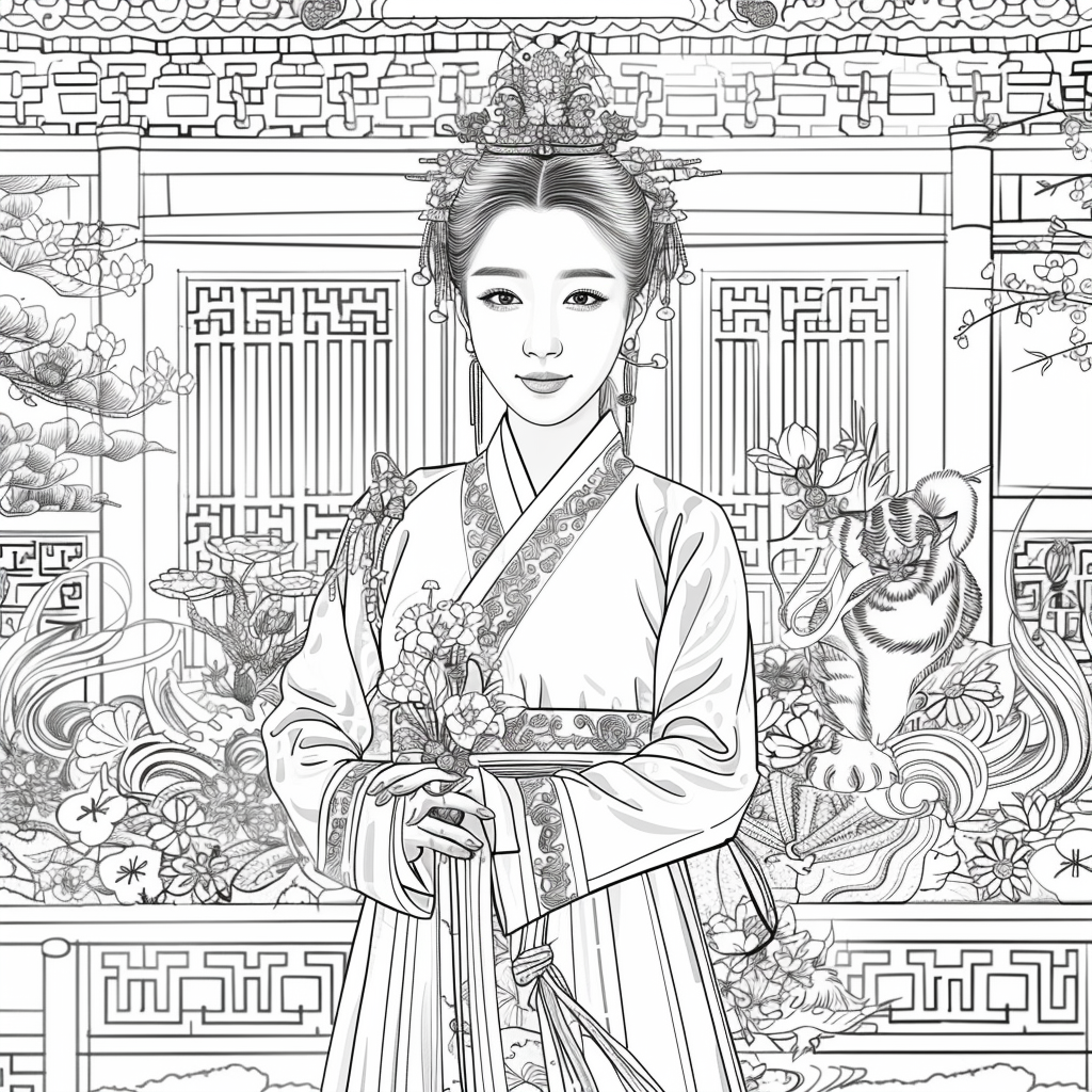 Majestic Elegance of a Korean Royal Lady