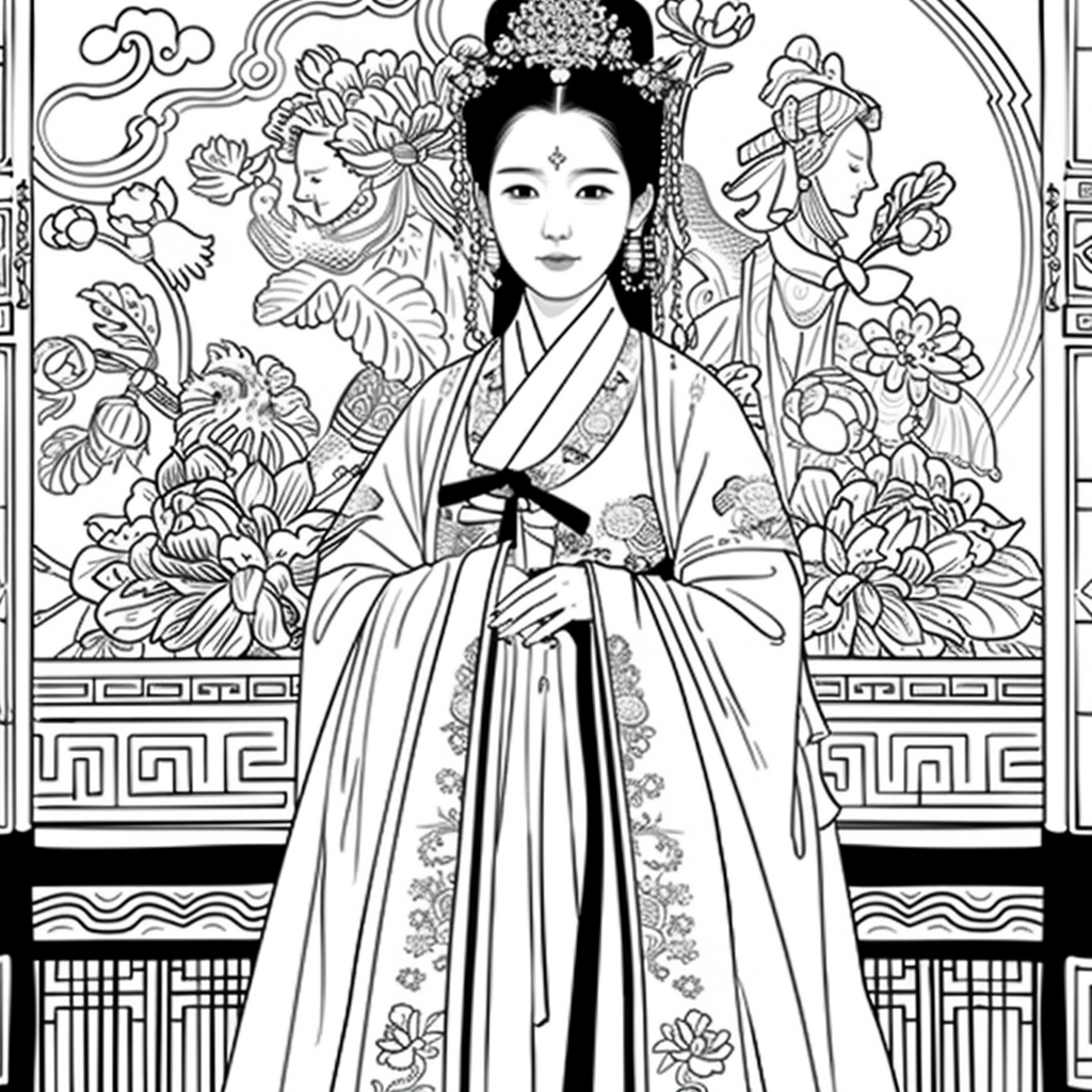 Majestic Elegance of a Korean Royal Lady