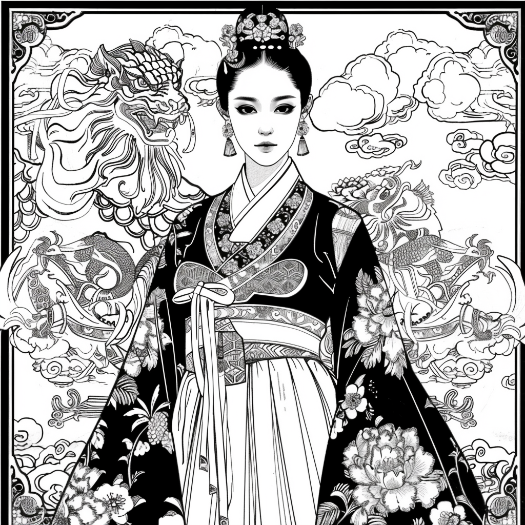 Majestic Elegance of a Korean Royal Lady