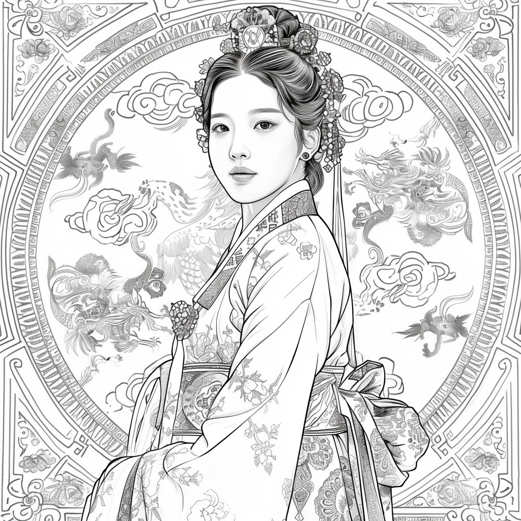 Majestic Elegance of a Korean Royal Lady