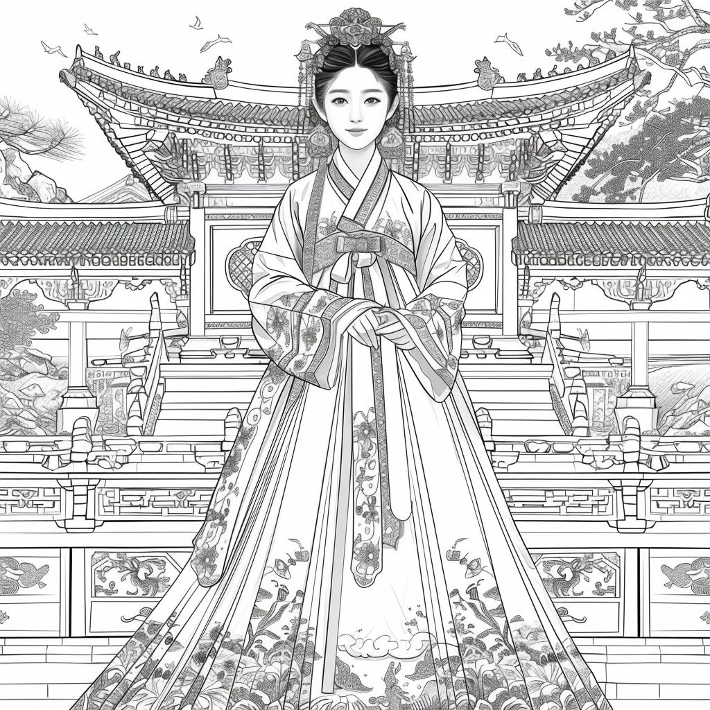 Majestic Elegance of a Korean Royal Lady