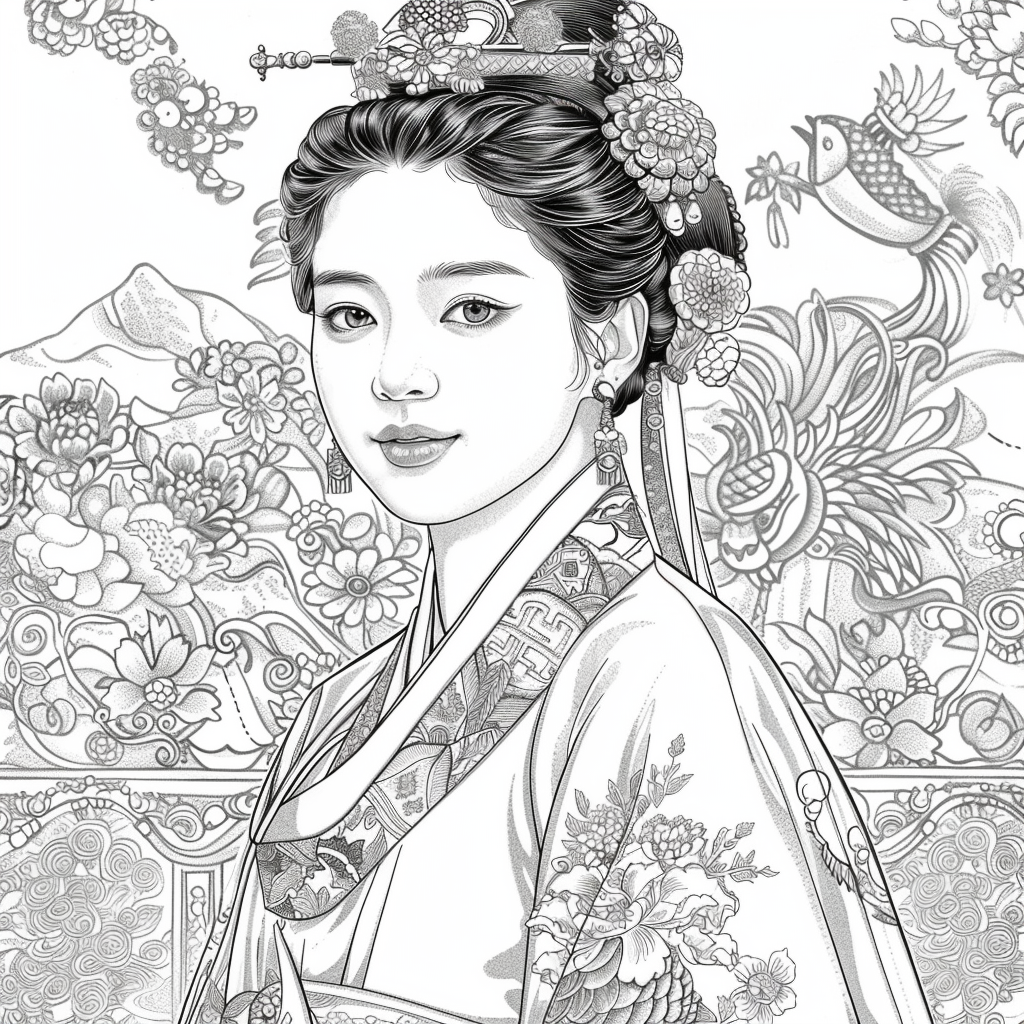Majestic Elegance of a Korean Royal Lady