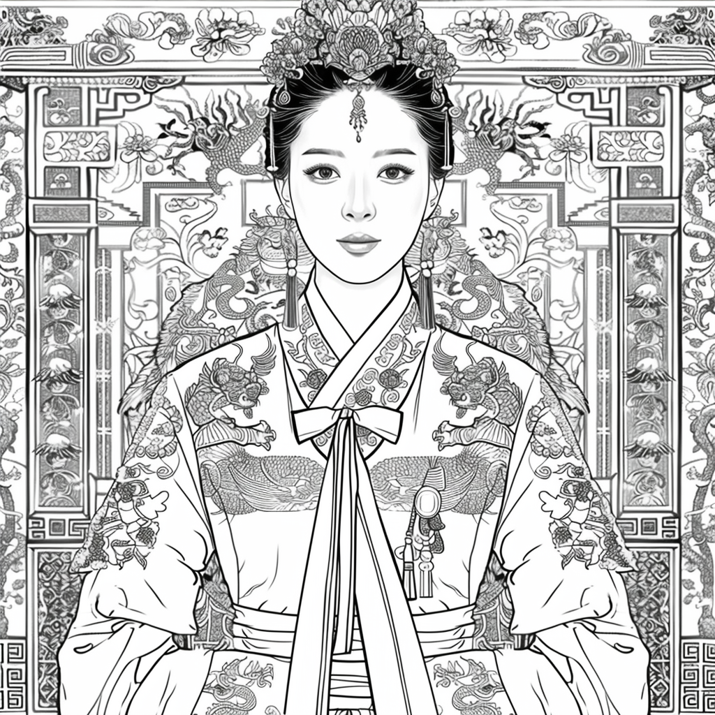 Majestic Elegance of a Korean Royal Lady