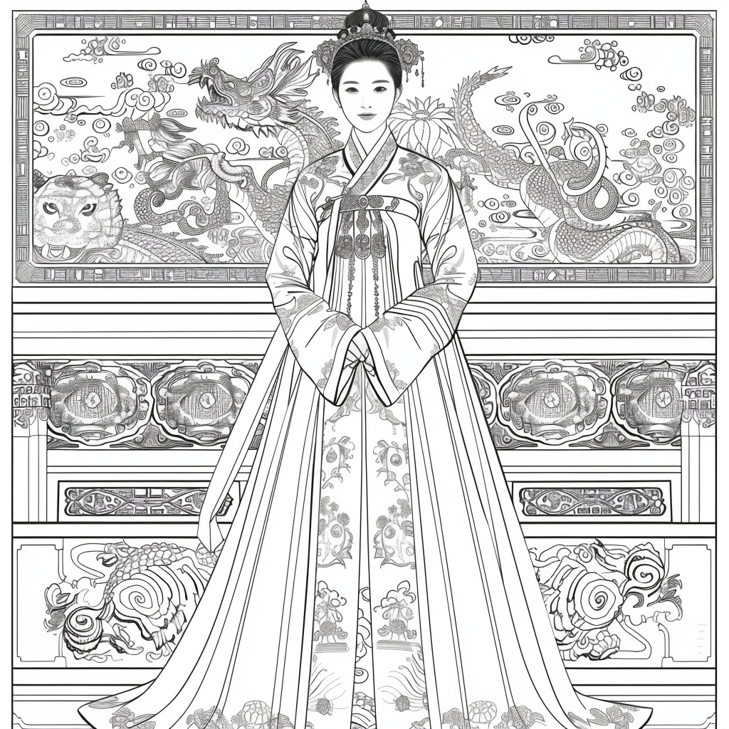 Majestic Elegance of a Korean Royal Lady