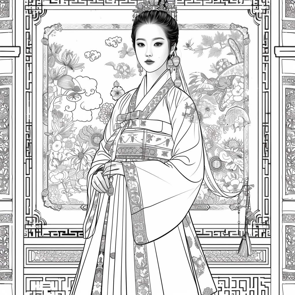Majestic Elegance of a Korean Royal Lady