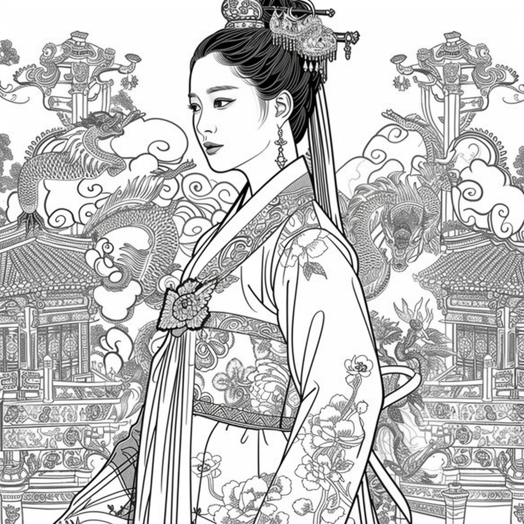 Majestic Elegance of a Korean Royal Lady
