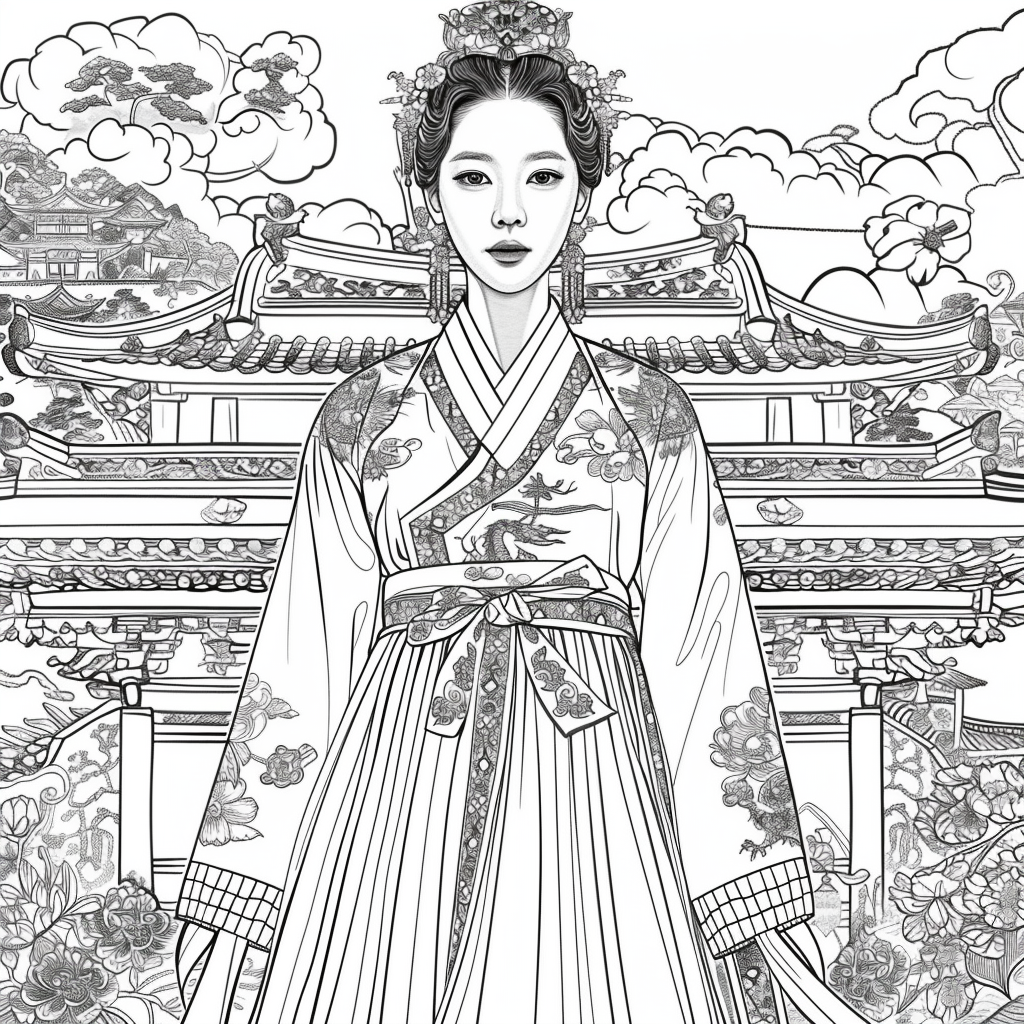 Majestic Elegance of a Korean Royal Lady