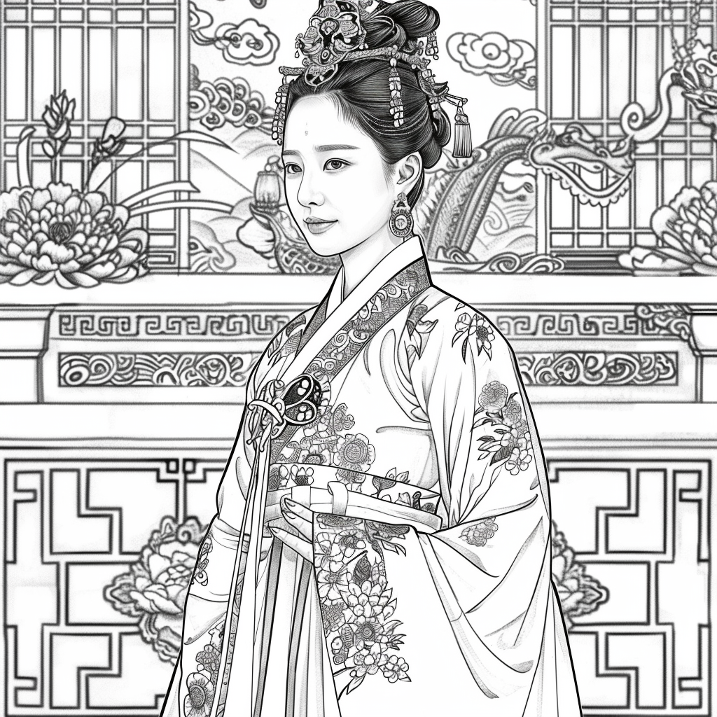 Majestic Elegance of a Korean Royal Lady