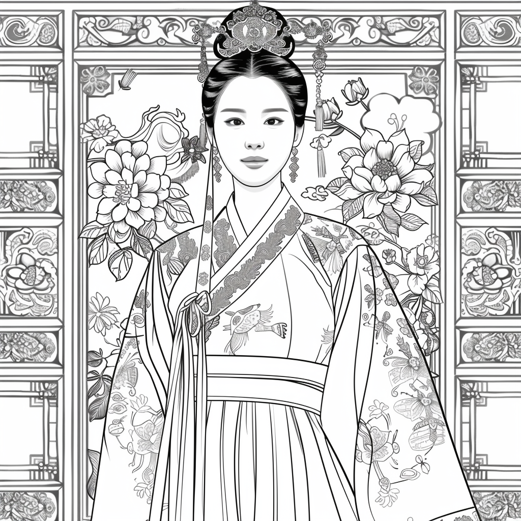 Majestic Elegance of a Korean Royal Lady