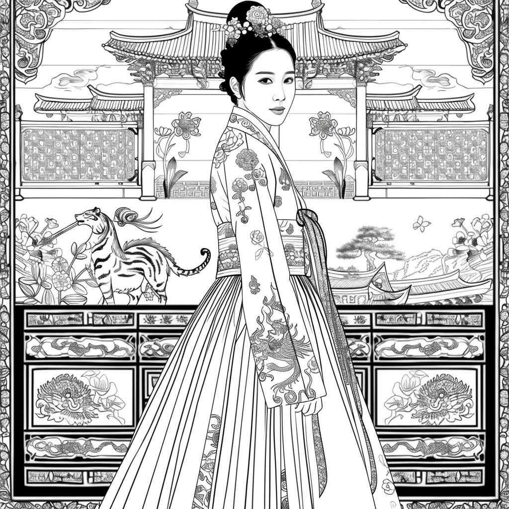 Majestic Elegance of a Korean Royal Lady