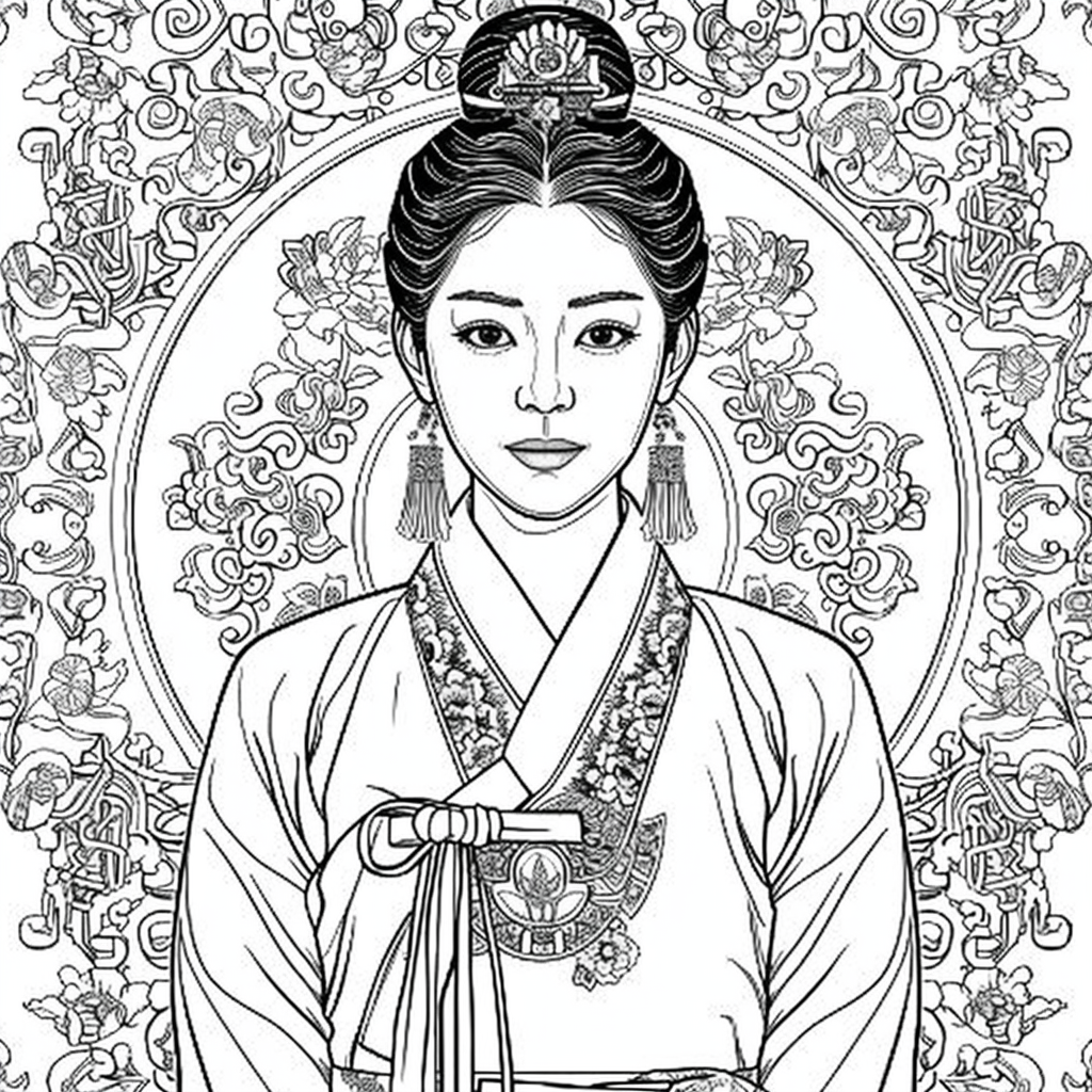 Majestic Elegance of a Korean Royal Lady