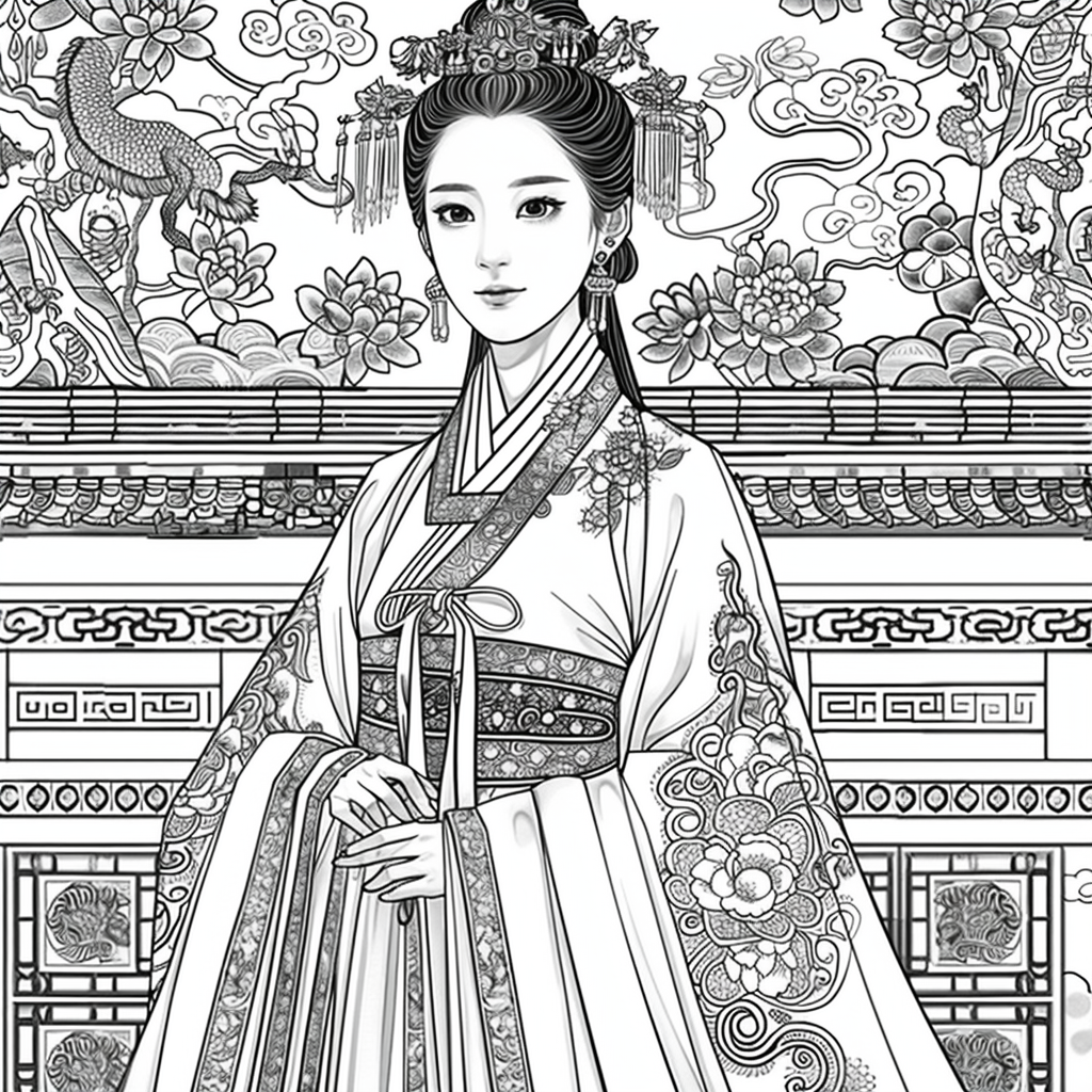 Majestic Elegance of a Korean Royal Lady