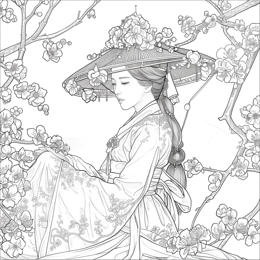 The Blossom Maiden in Springtime Grace