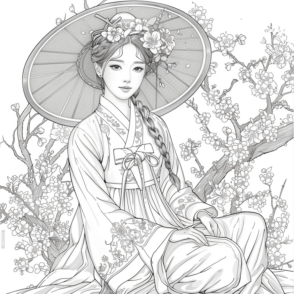 The Blossom Maiden in Springtime Grace
