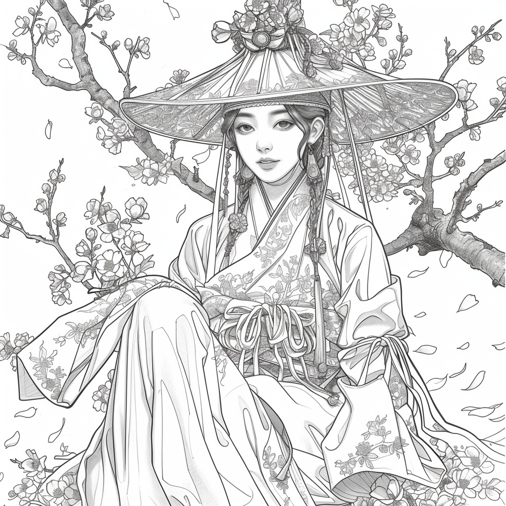 The Blossom Maiden in Springtime Grace