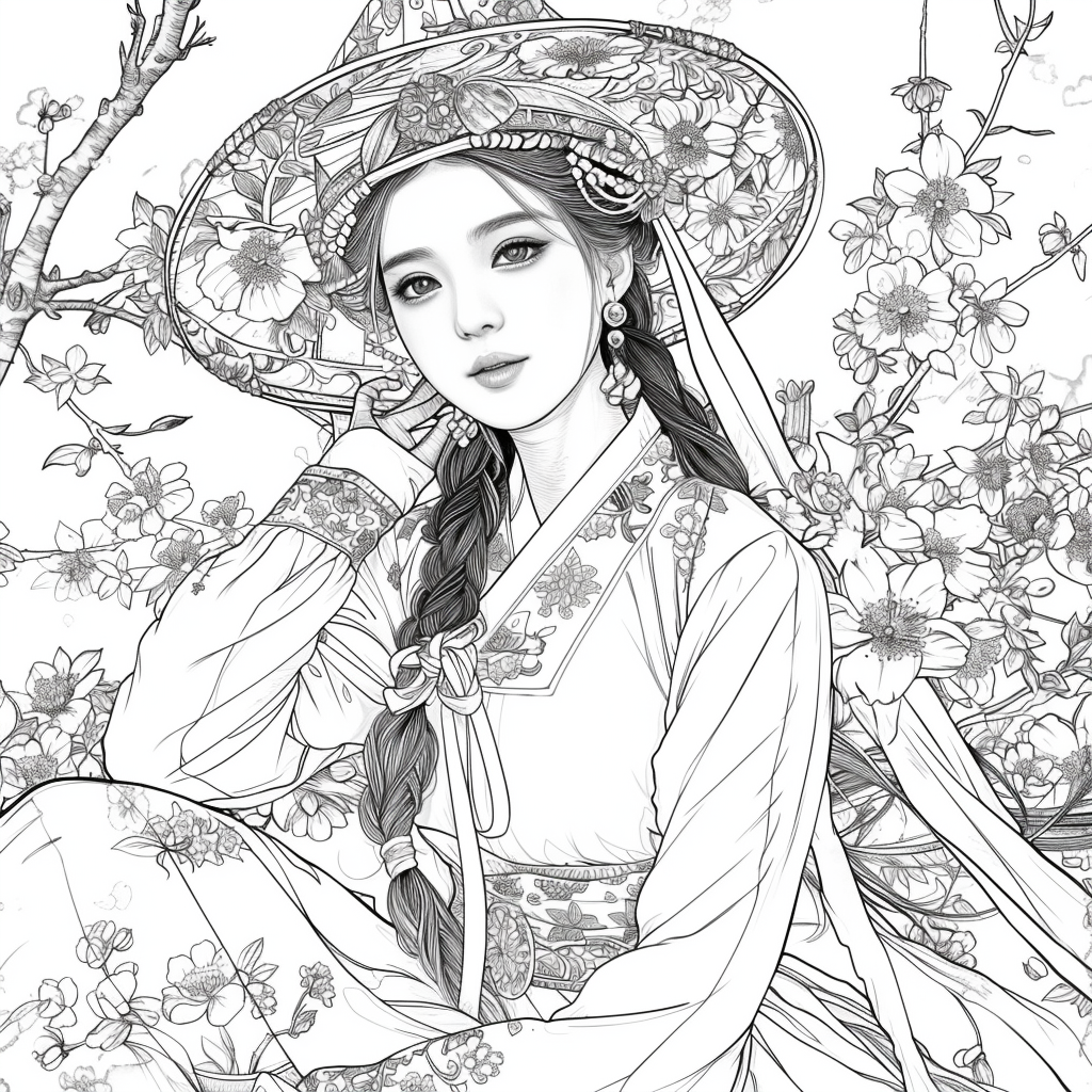 The Blossom Maiden in Springtime Grace