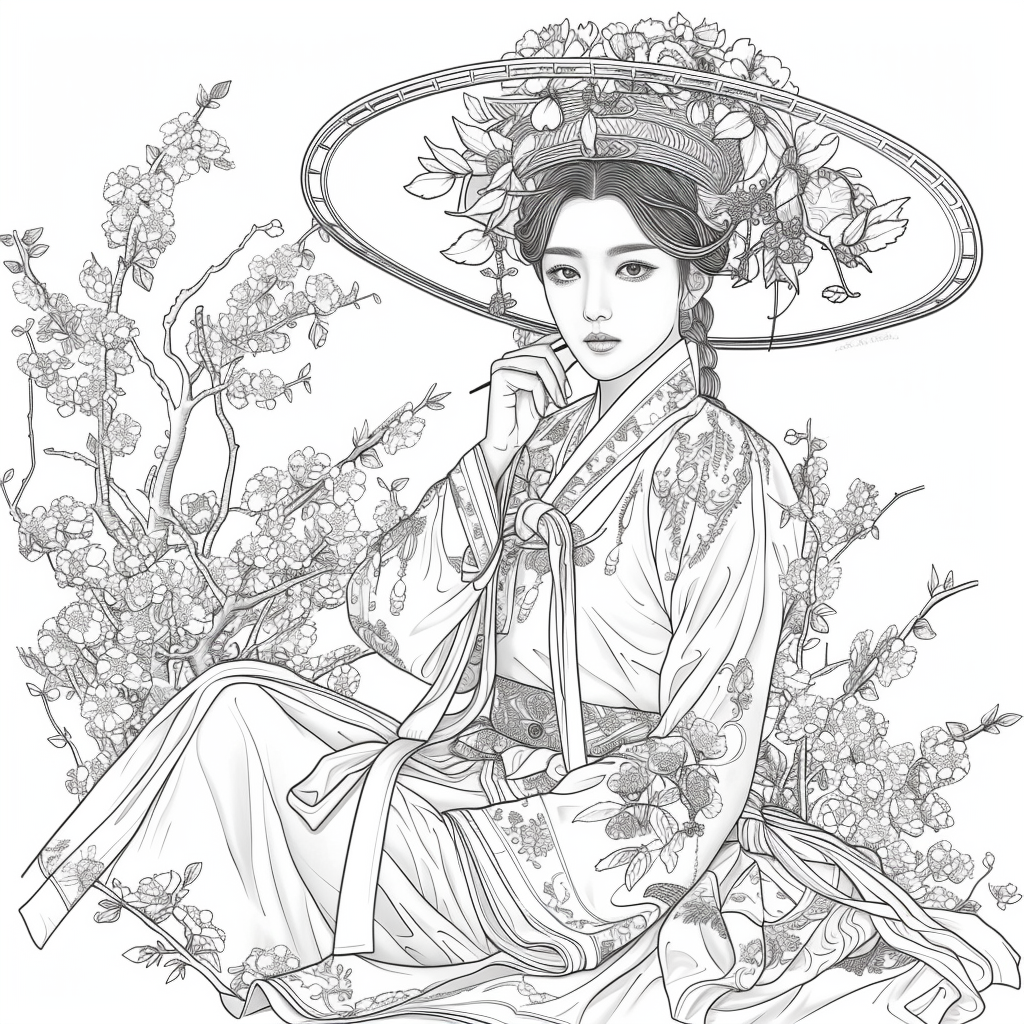 The Blossom Maiden in Springtime Grace