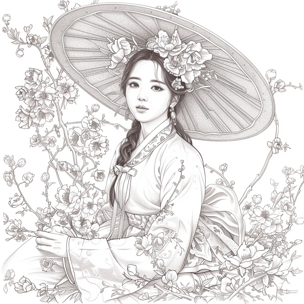 The Blossom Maiden in Springtime Grace
