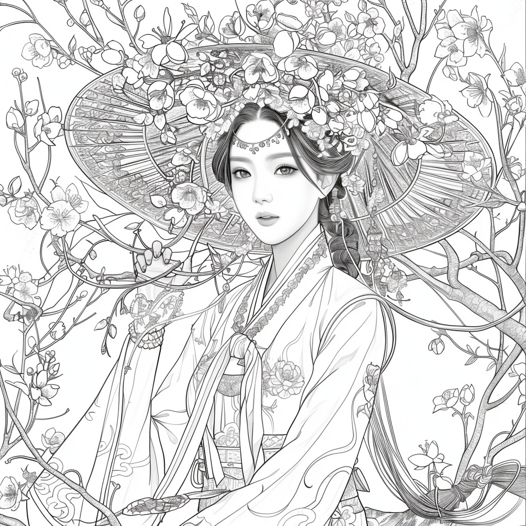 Blossoms Beneath the Wide-Brimmed Hat