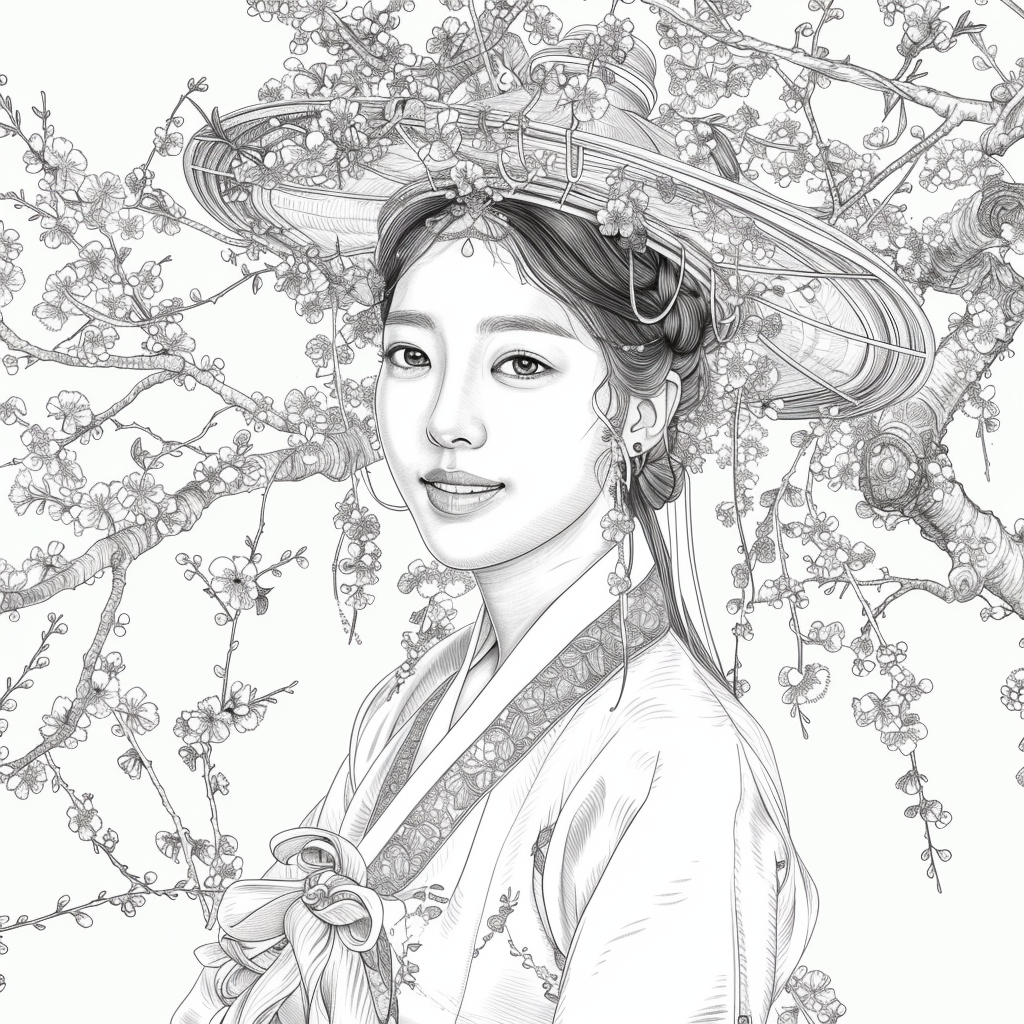 Blossoms Beneath the Wide-Brimmed Hat