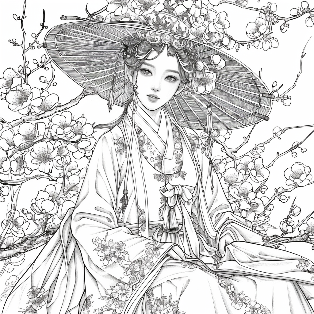 Blossoms Beneath the Wide-Brimmed Hat