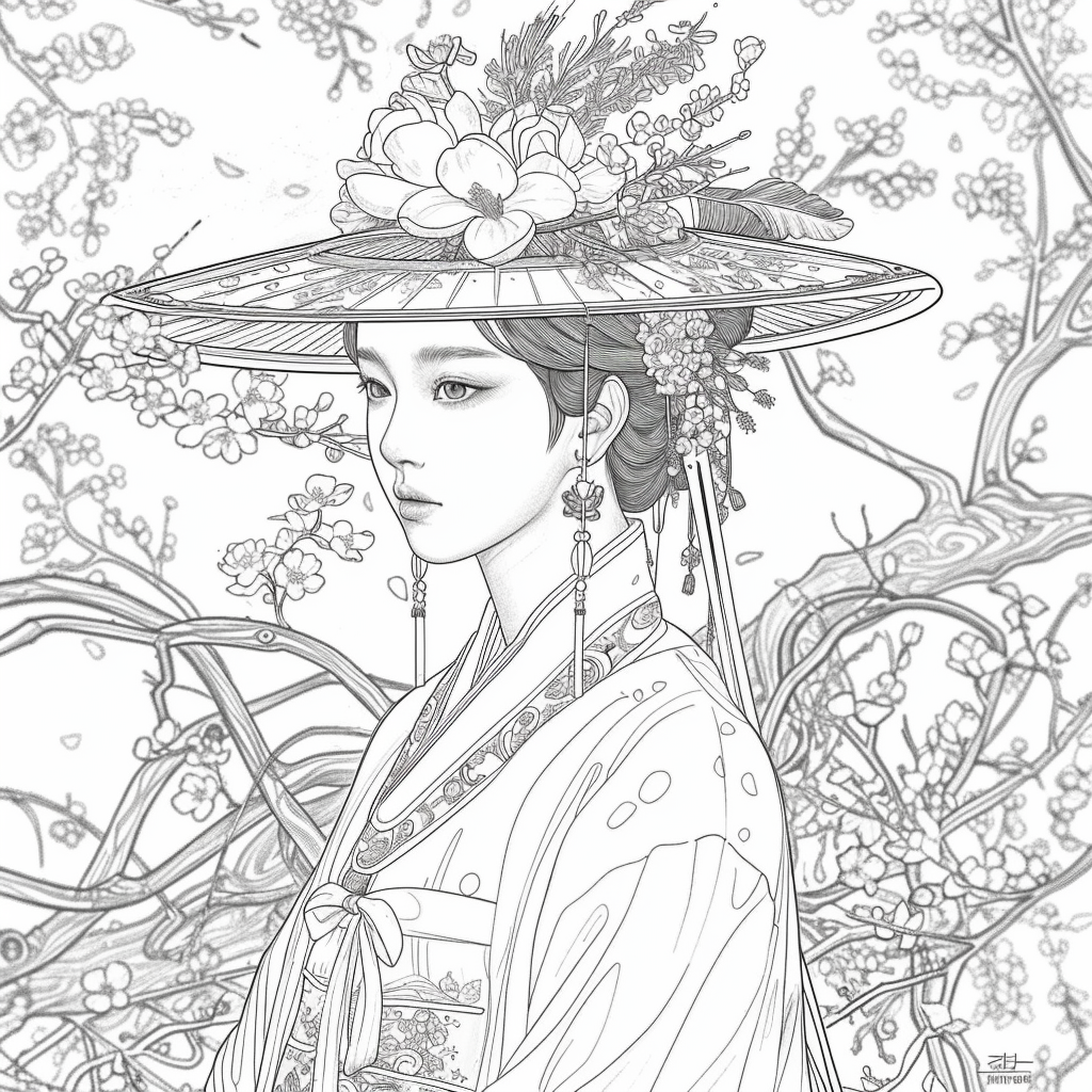 The Blossom Maiden in Springtime Grace