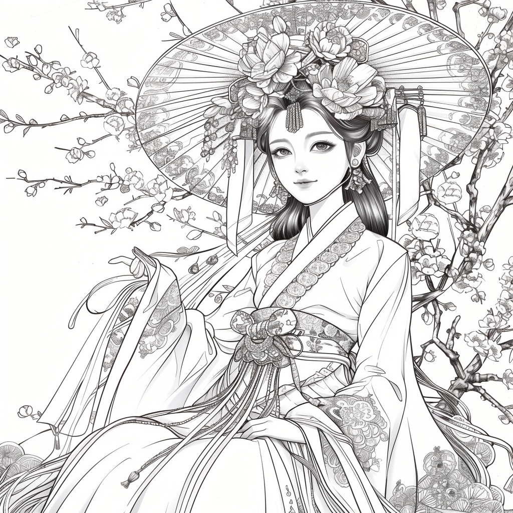 The Blossom Maiden in Springtime Grace