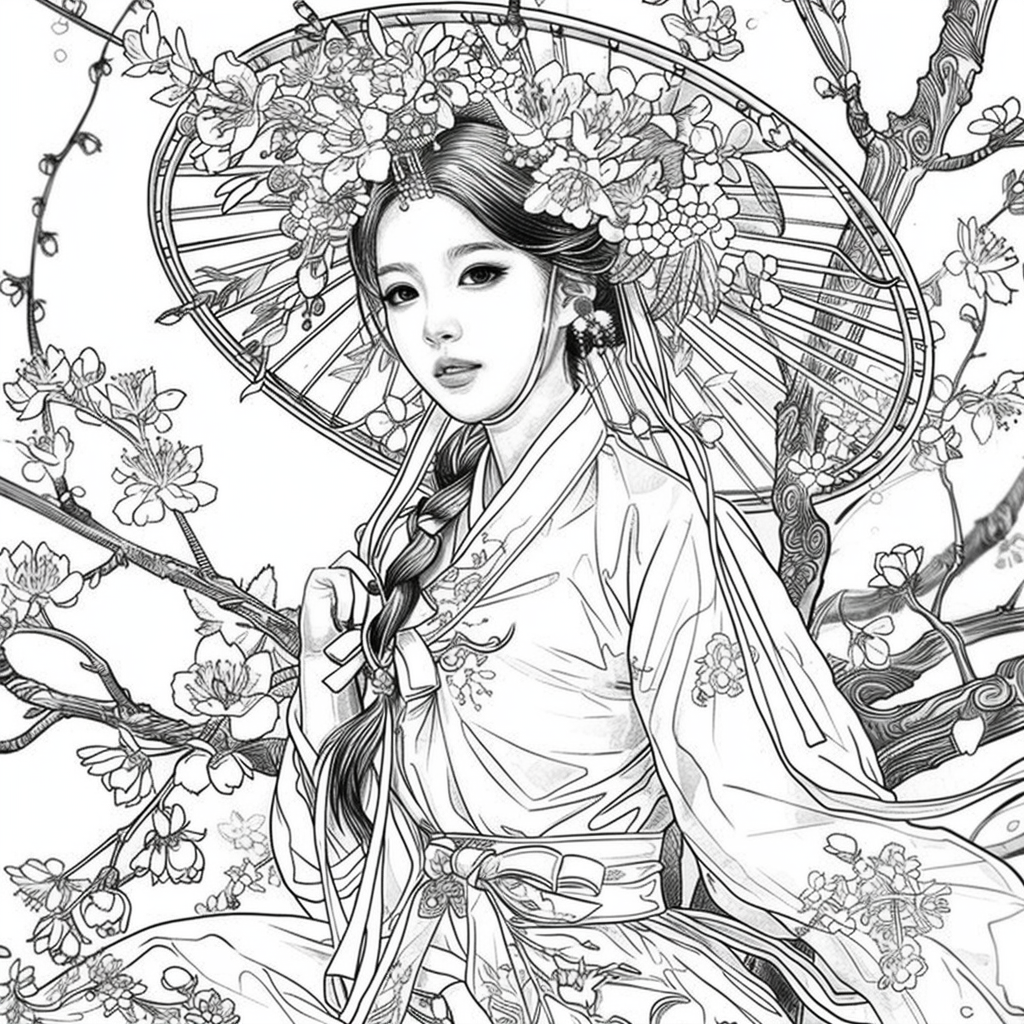 The Blossom Maiden in Springtime Grace