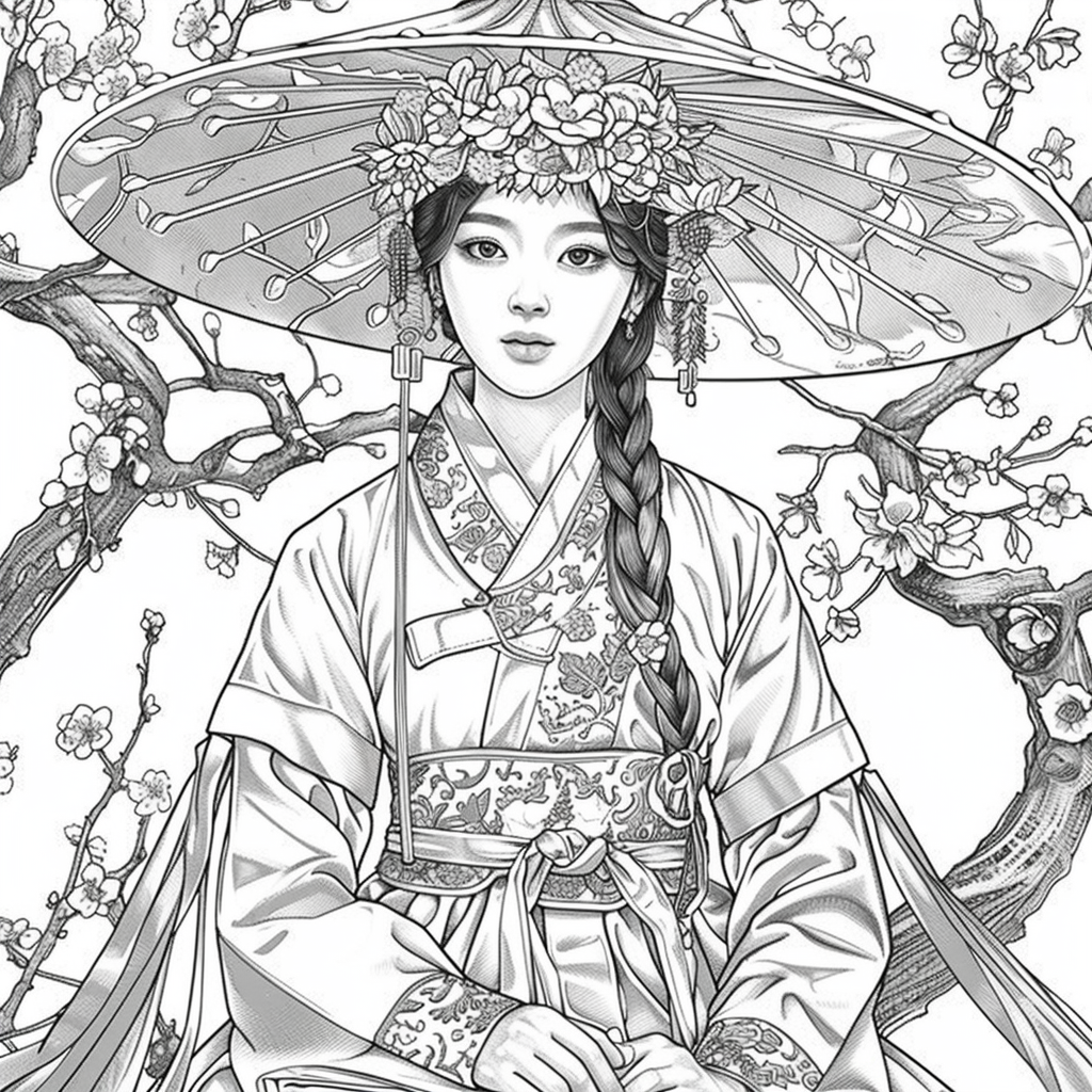 The Blossom Maiden in Springtime Grace