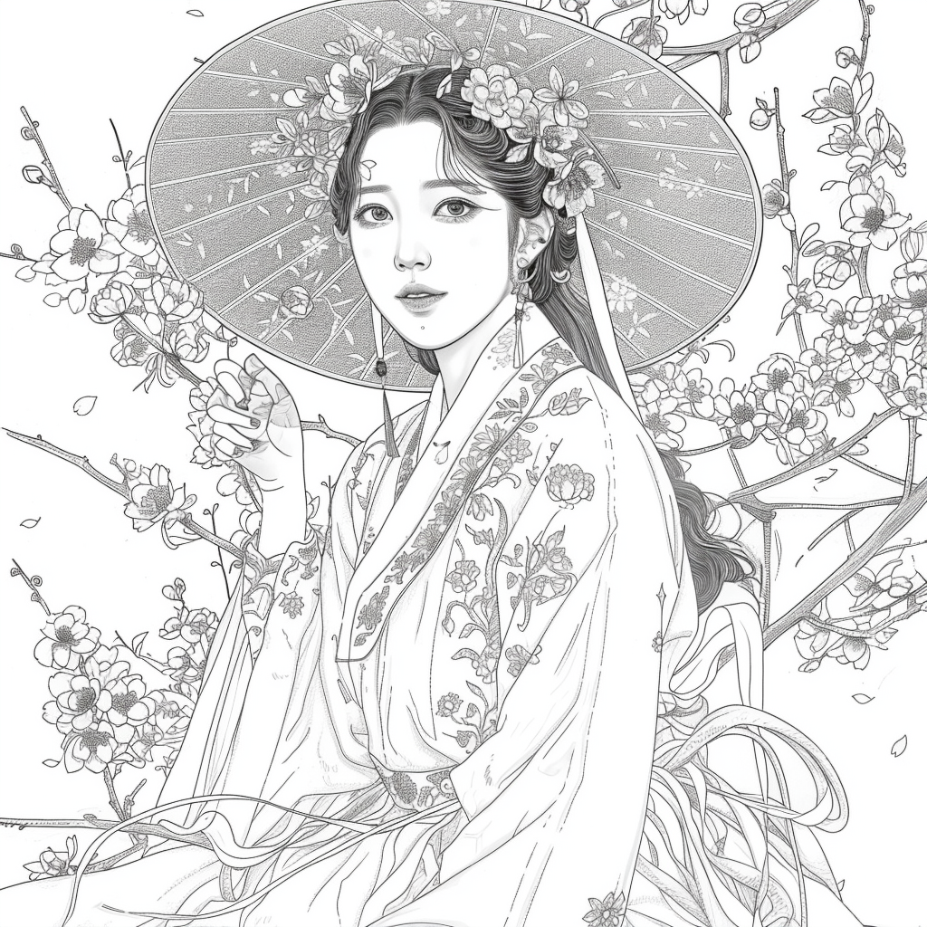 Blossoms Beneath the Wide-Brimmed Hat