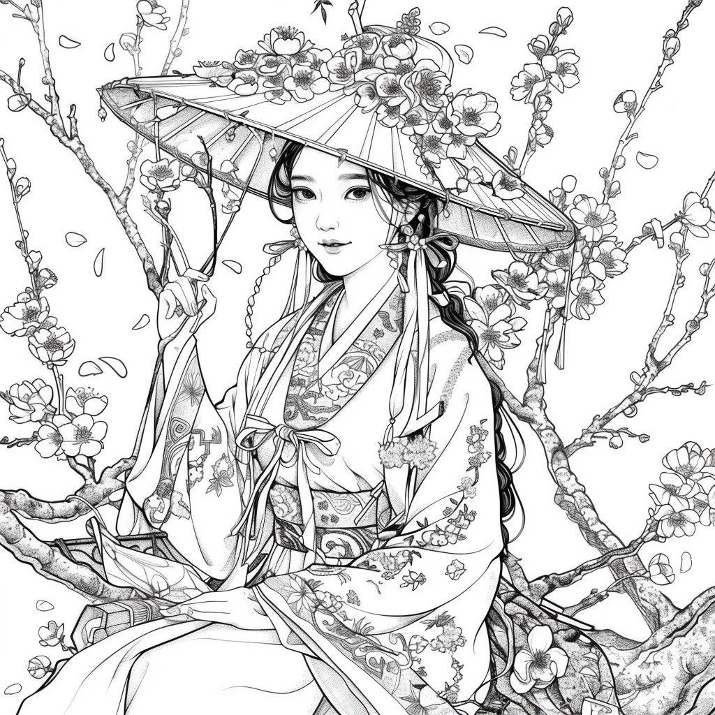 Blossoms Beneath the Wide-Brimmed Hat