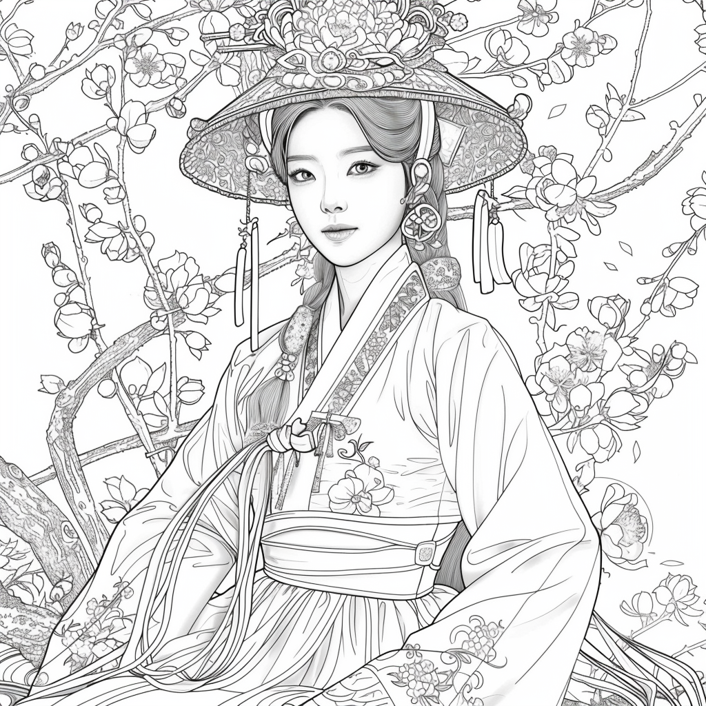 Blossoms Beneath the Wide-Brimmed Hat