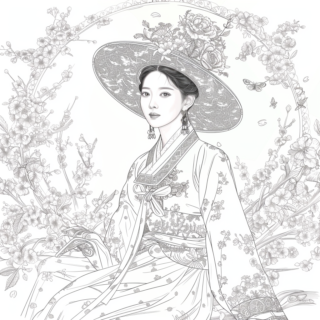 Blossoms Beneath the Wide-Brimmed Hat