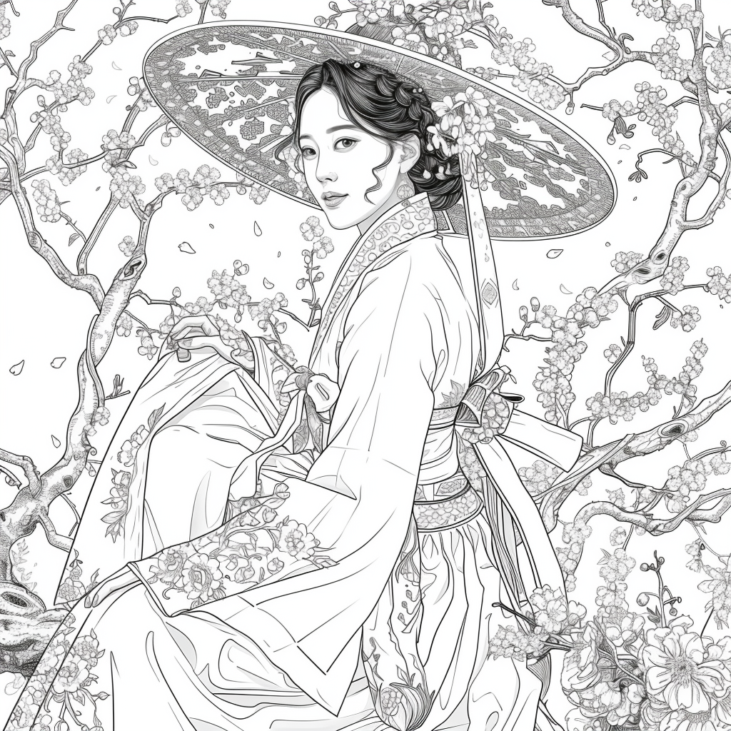 The Blossom Maiden in Springtime Grace