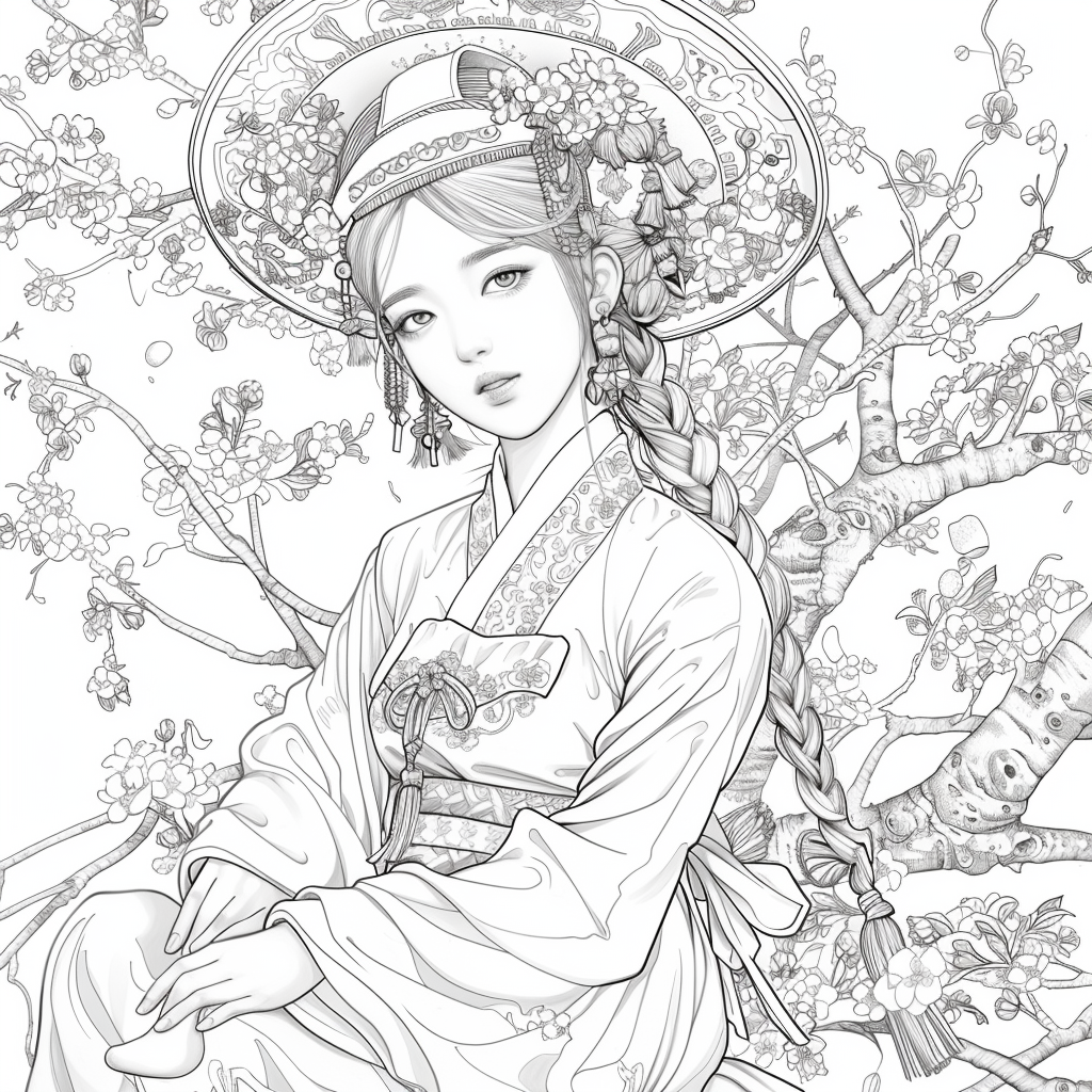 The Blossom Maiden in Springtime Grace