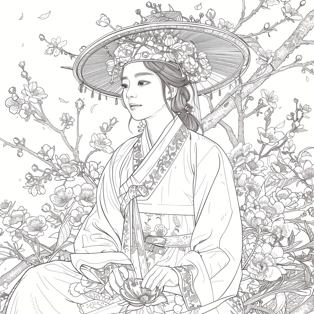 The Blossom Maiden in Springtime Grace