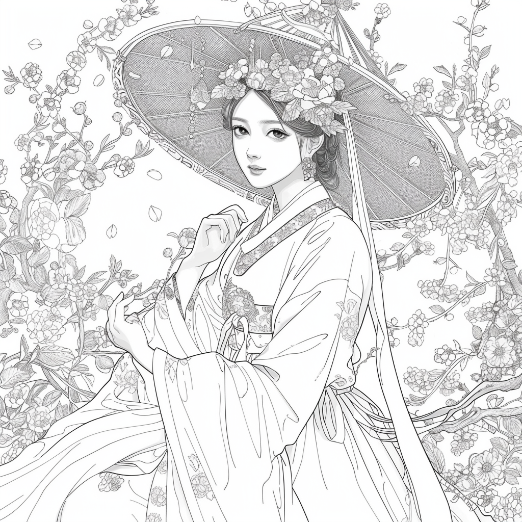 The Blossom Maiden in Springtime Grace