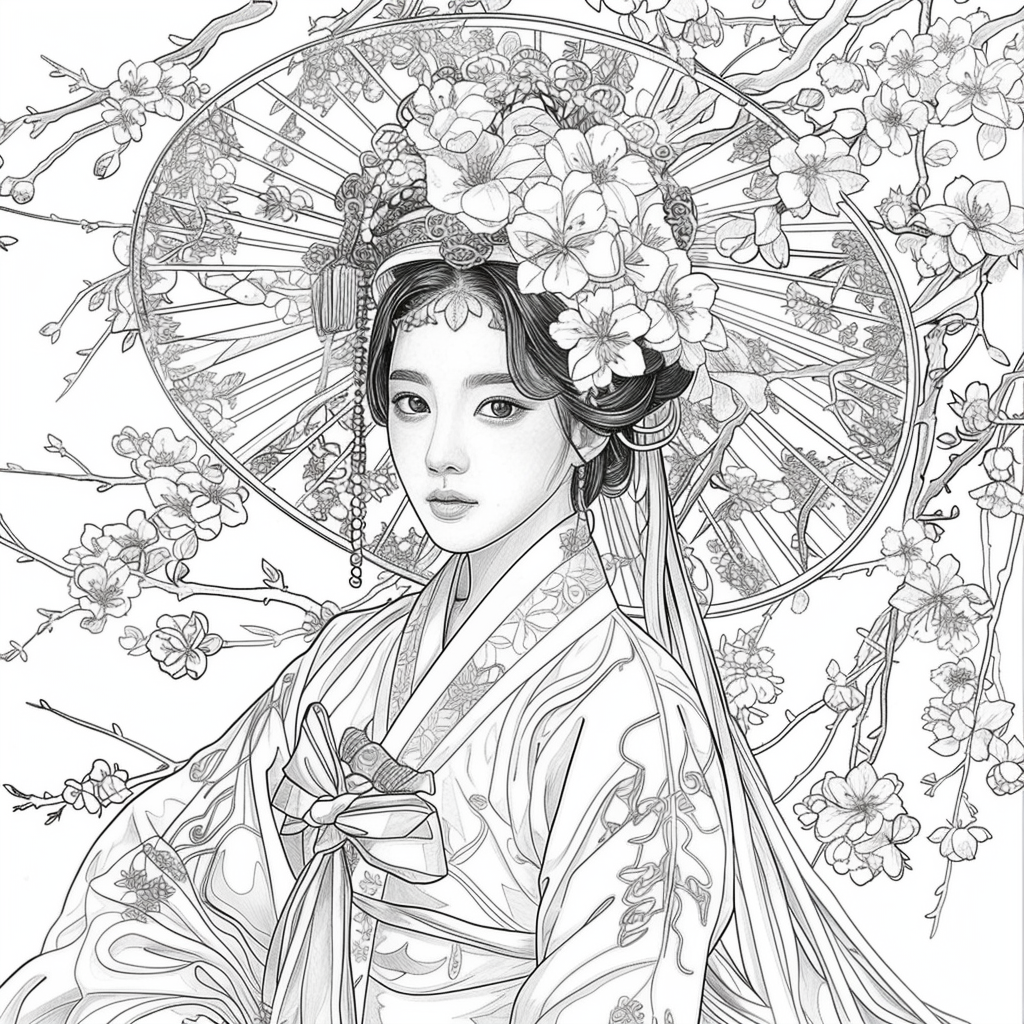 Blossoms Beneath the Wide-Brimmed Hat