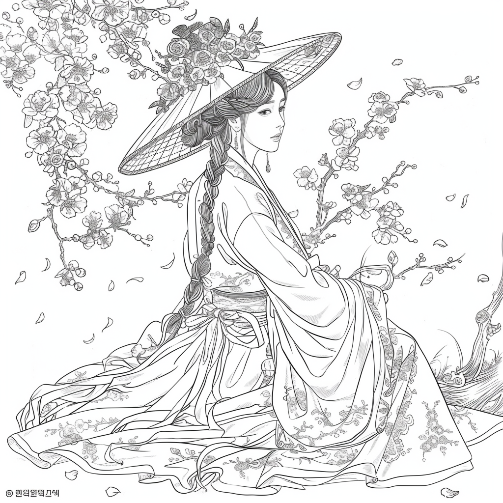 The Blossom Maiden in Springtime Grace