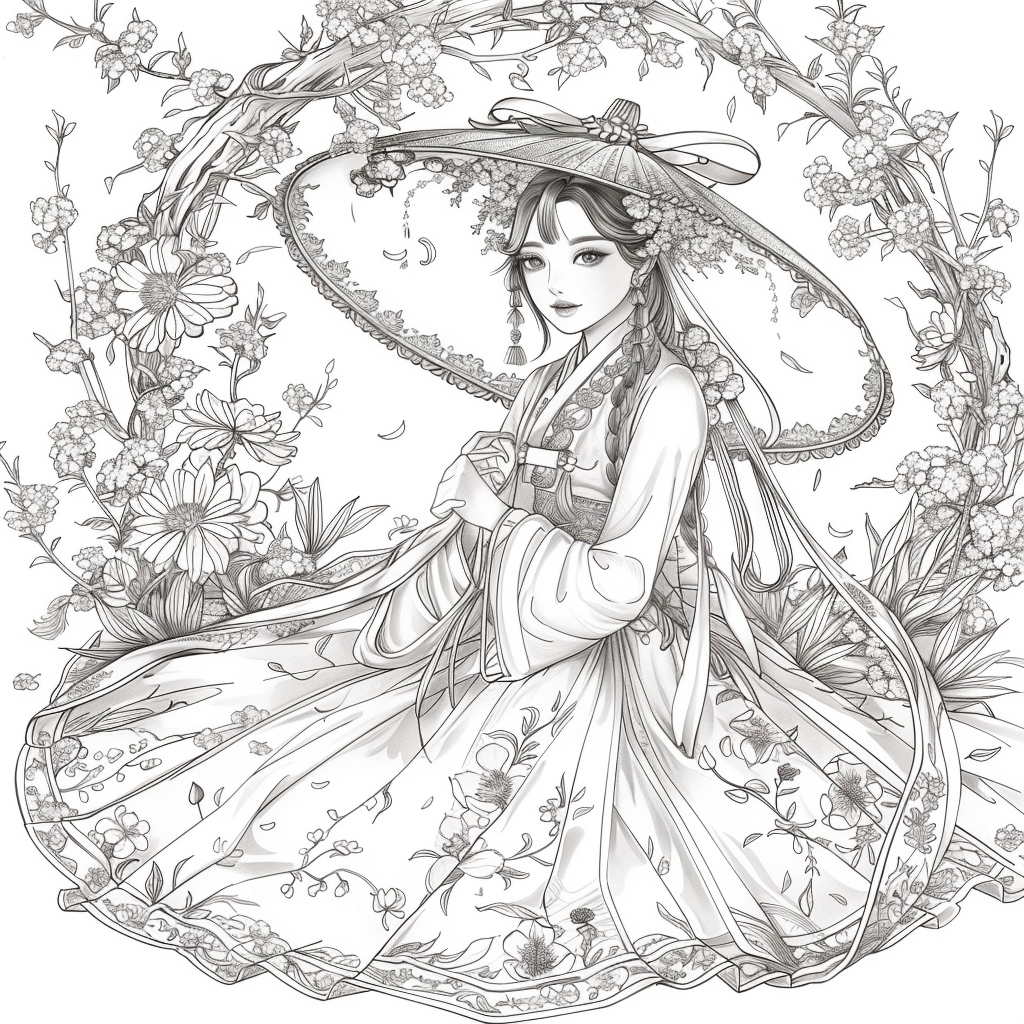 The Blossom Maiden in Springtime Grace