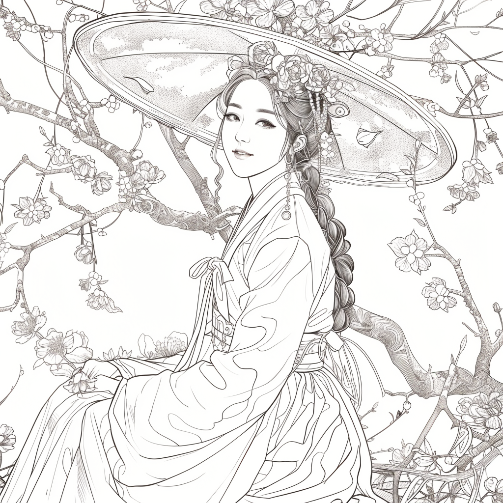The Blossom Maiden in Springtime Grace