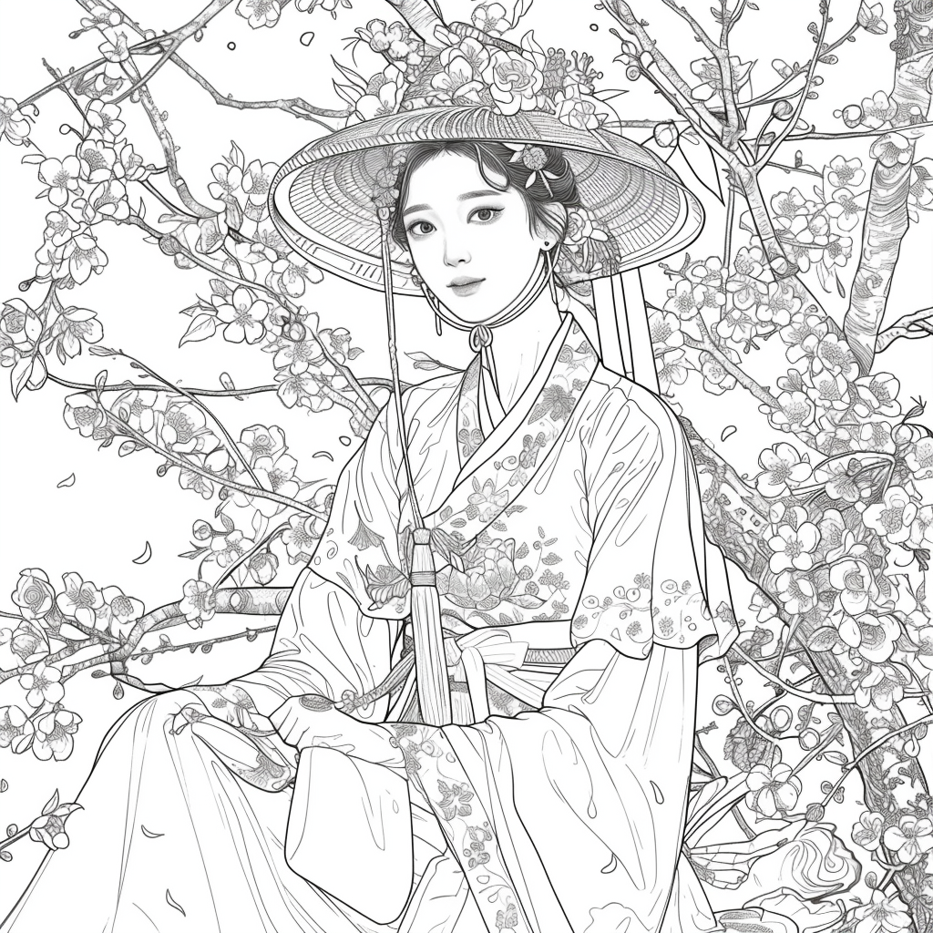 The Blossom Maiden in Springtime Grace