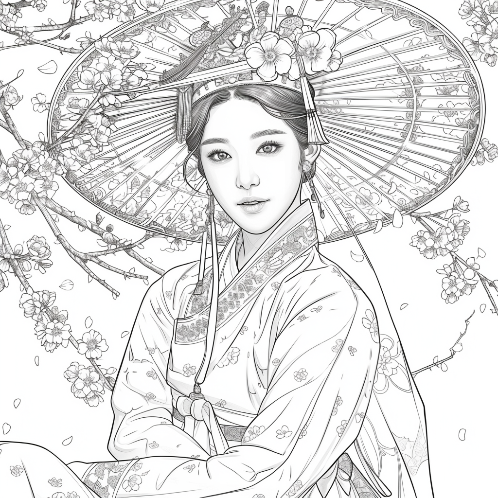 The Blossom Maiden in Springtime Grace