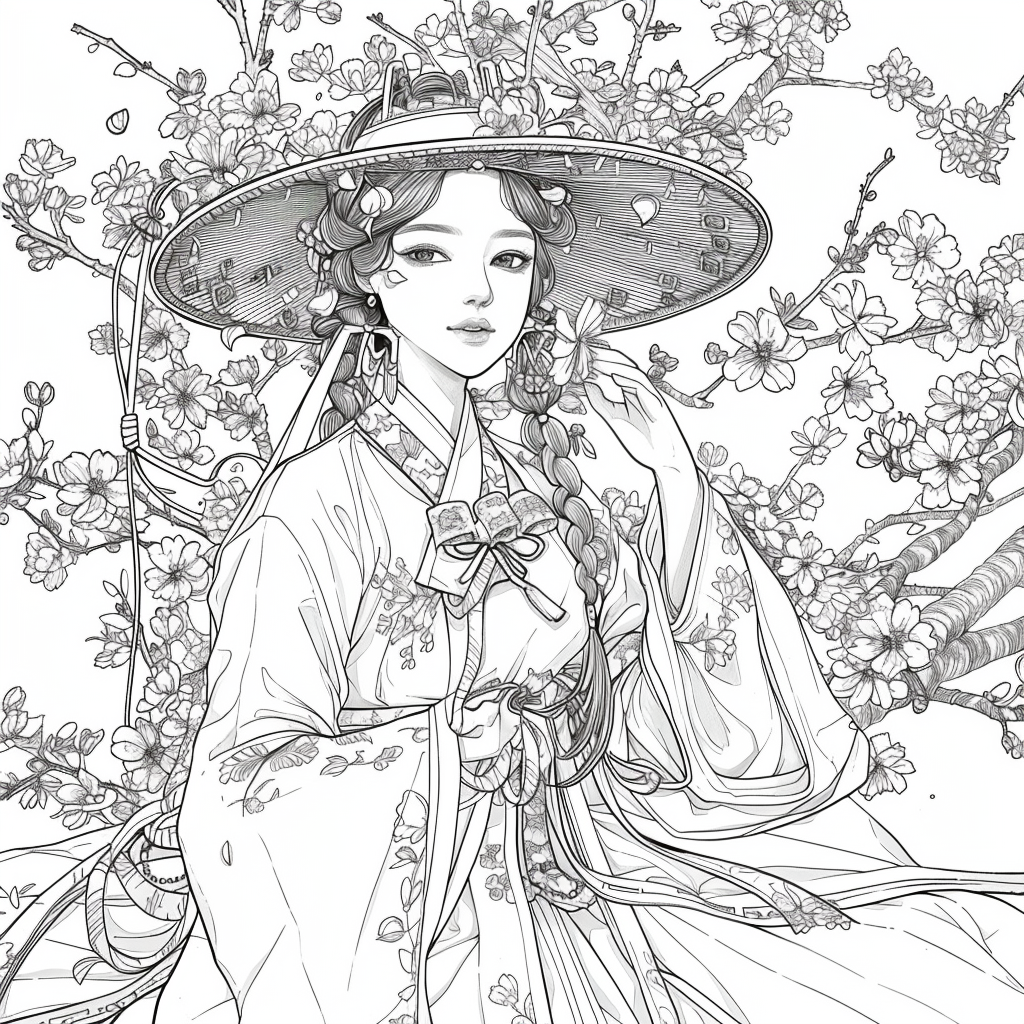 The Blossom Maiden in Springtime Grace
