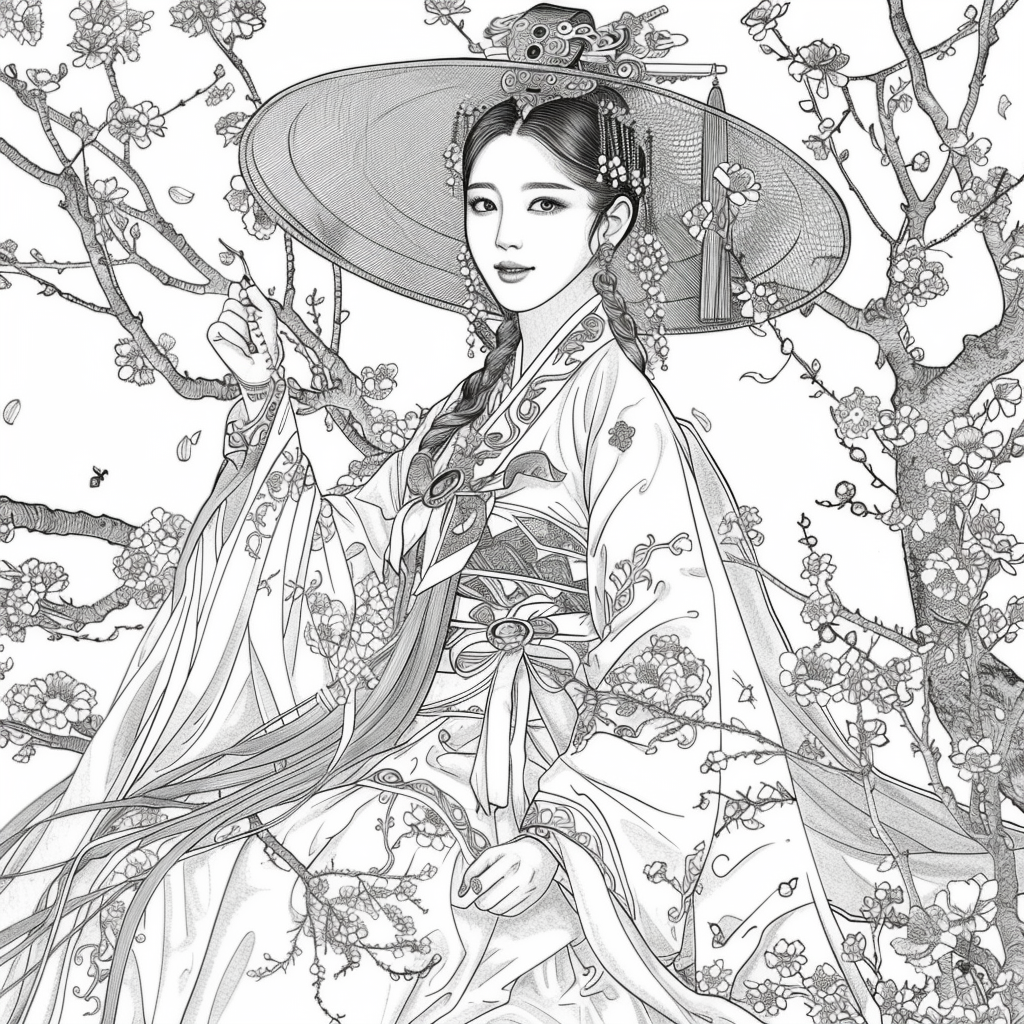 The Blossom Maiden in Springtime Grace